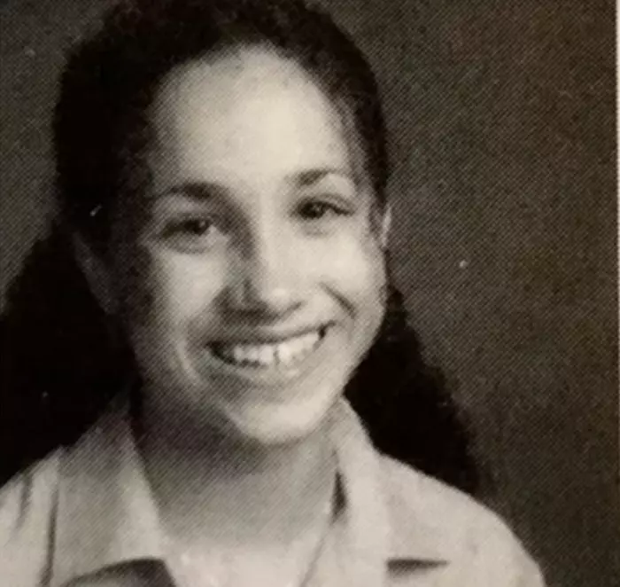 Meghan Markle, în anii '90, când era elevă.