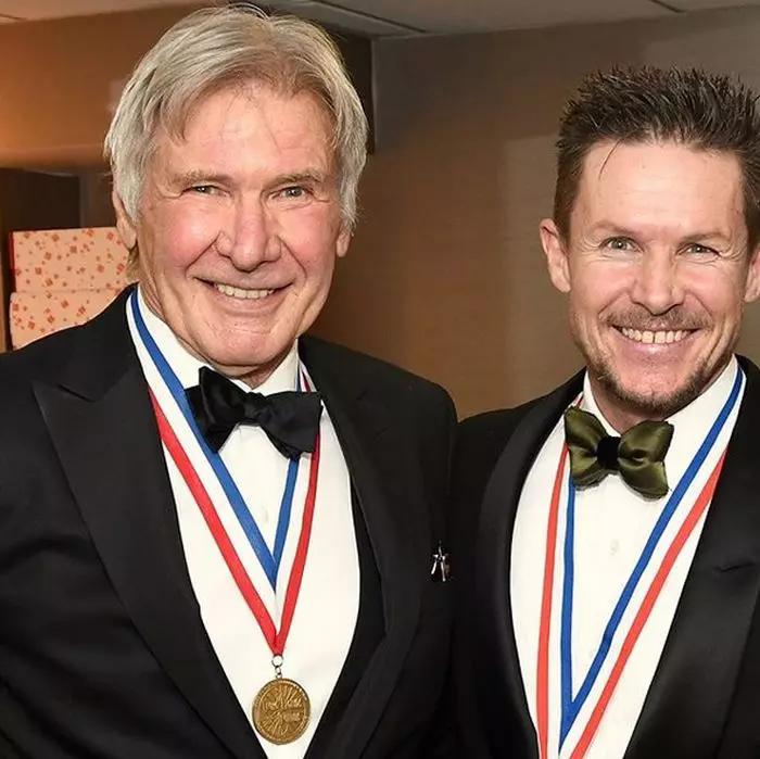 Felix Baumgartner și Harrison Ford