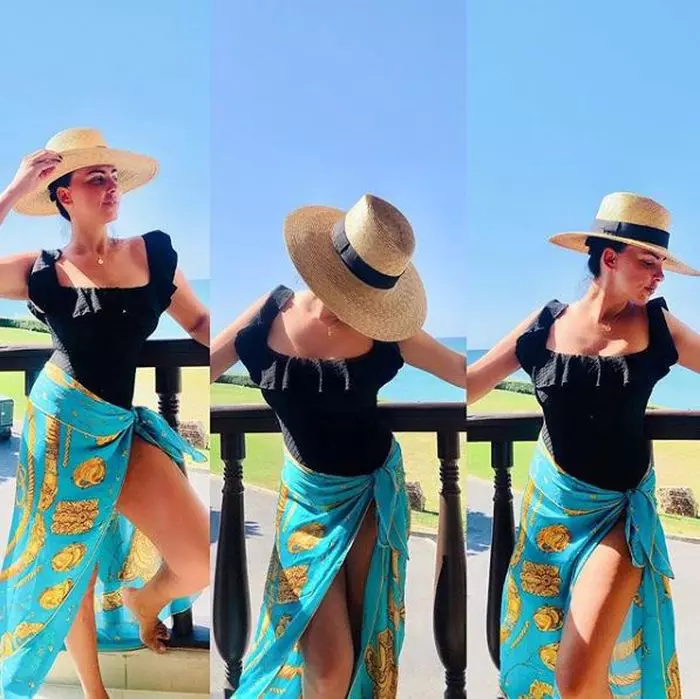 Lavinia Pîrva, în costum de baie după ce a născut