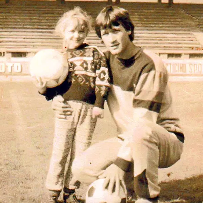 Radu "Jimi" Drăgușanu și Bianca, la 4 ani.