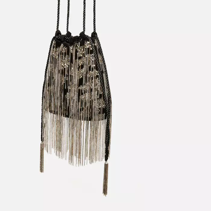 geanta tip sac cu margele, Zara. 279,90 lei
