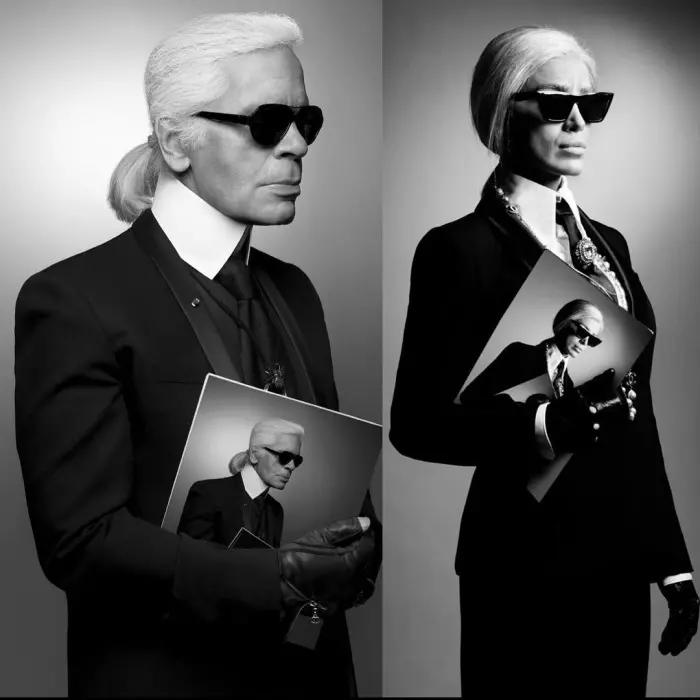 Adelina Pestritu si Karl Lagerfeld