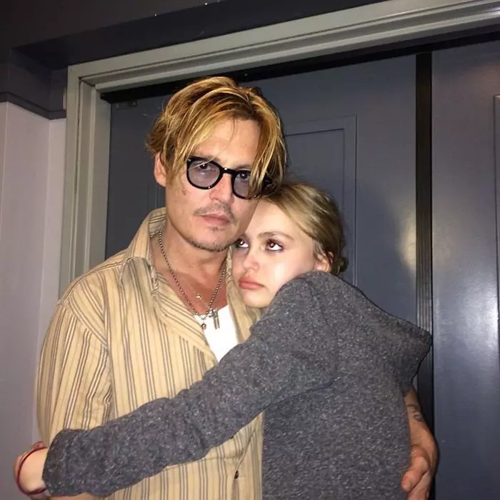 Lily Rose Depp și Johnny Depp