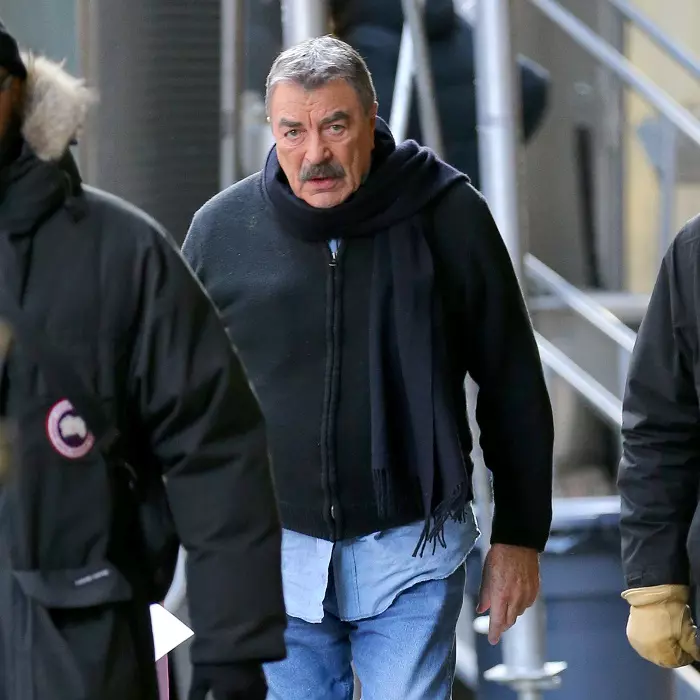 EXCLUSIVE: Tom Selleck Walks To The Set Of 'Blue Bloods' Filming In New York City - 22 Jan 2024