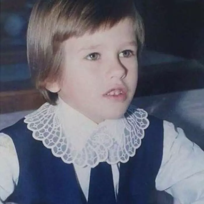 Florin Ristei în prima zi de școală