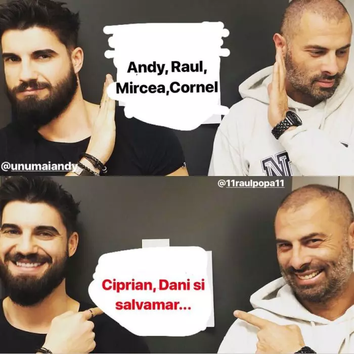 Andi și Raul, mesaje cu subînțeles pentru Hannelore