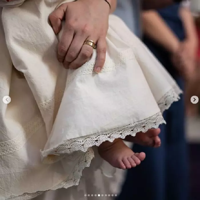 Feli Donose și-a botezat fetița în mare secret. Imagini inedite cu micuța Nora Luna