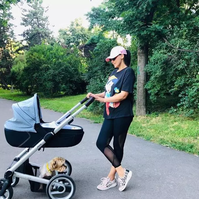 Lavinia Pîrva, în parc cu Alexandru