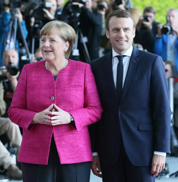 Angela Merkel si Emmanuel Macron