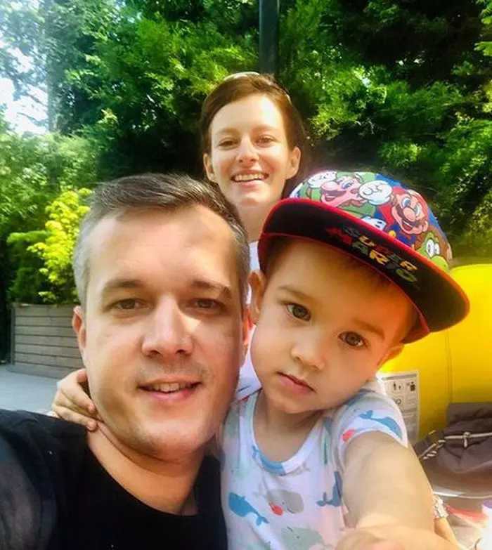 Andrei Năstase cu soția și primul lor băiat, Nicholas