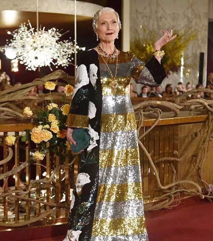 Maye Musk la un show Dolce Gabbana