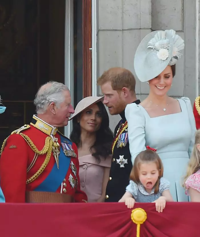 Royal family at Buckingham Palace for the Trooping The Colour in London
