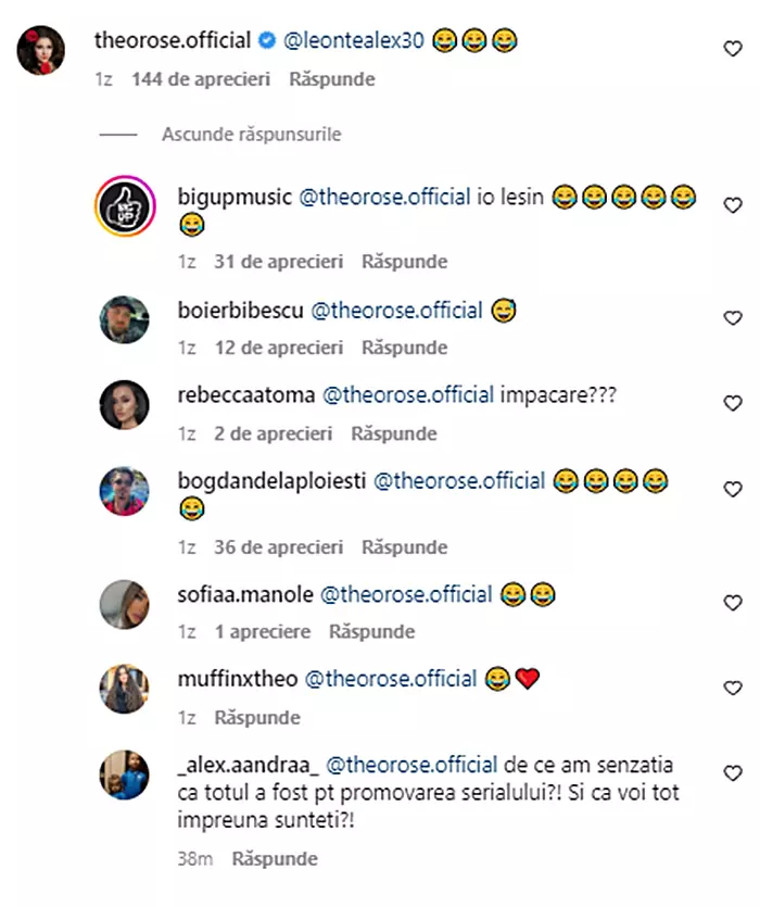 Theo Rose Alex Leonte despărțire