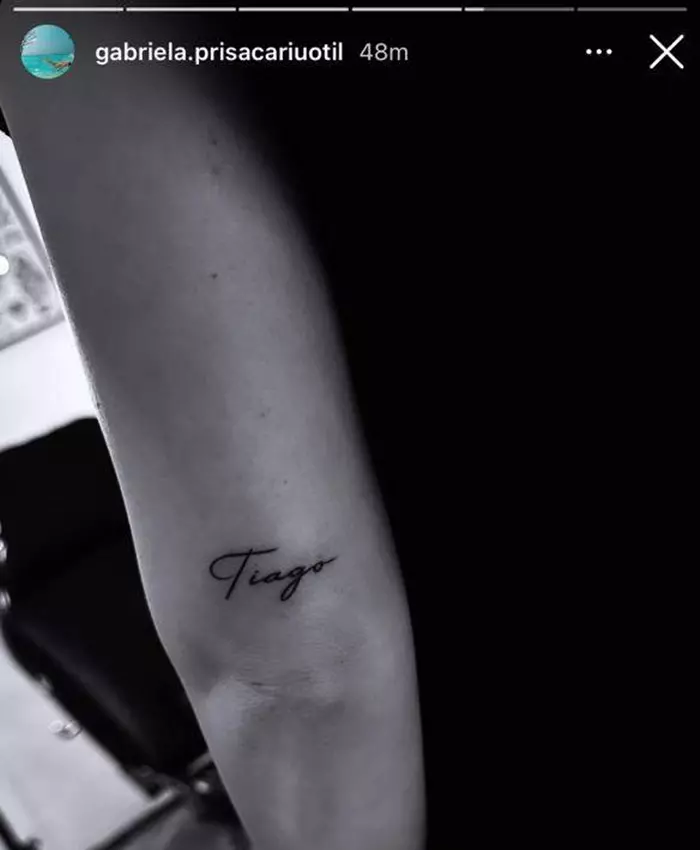Gabriela Prisăcariu tatuaj fiu Luca Tiago