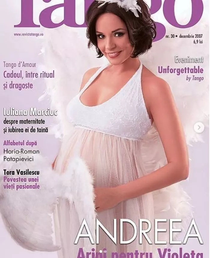 Andreea Marin pe vremea când era însărcinată cu Violeta
