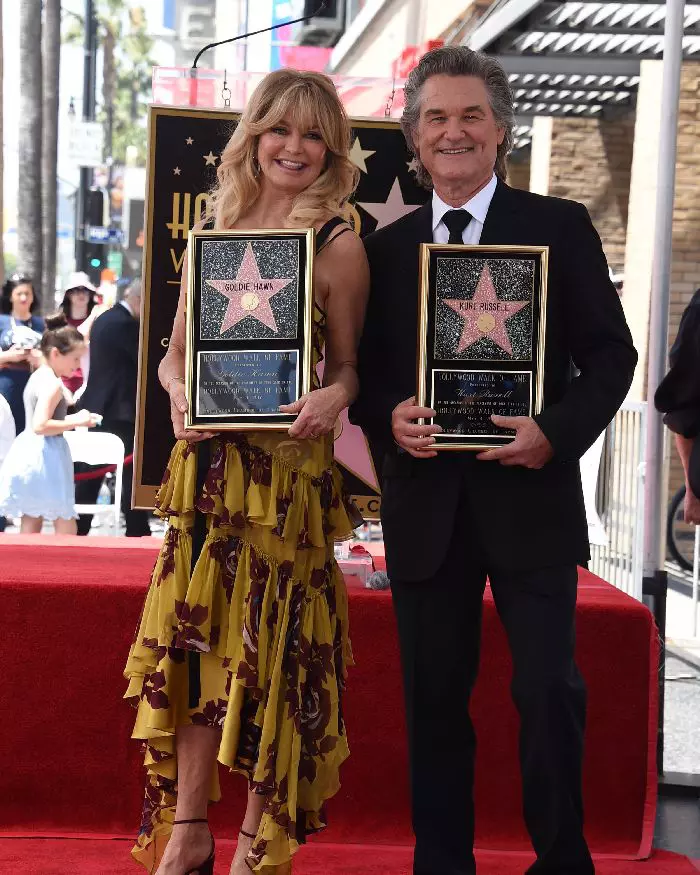 Goldie Hawn și Kurt Russell, împreună pe Walk of Fame
