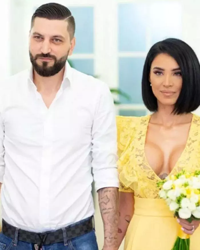 Adelina Pestrițu și Virgil Șteblea, în ziua cununiei civile