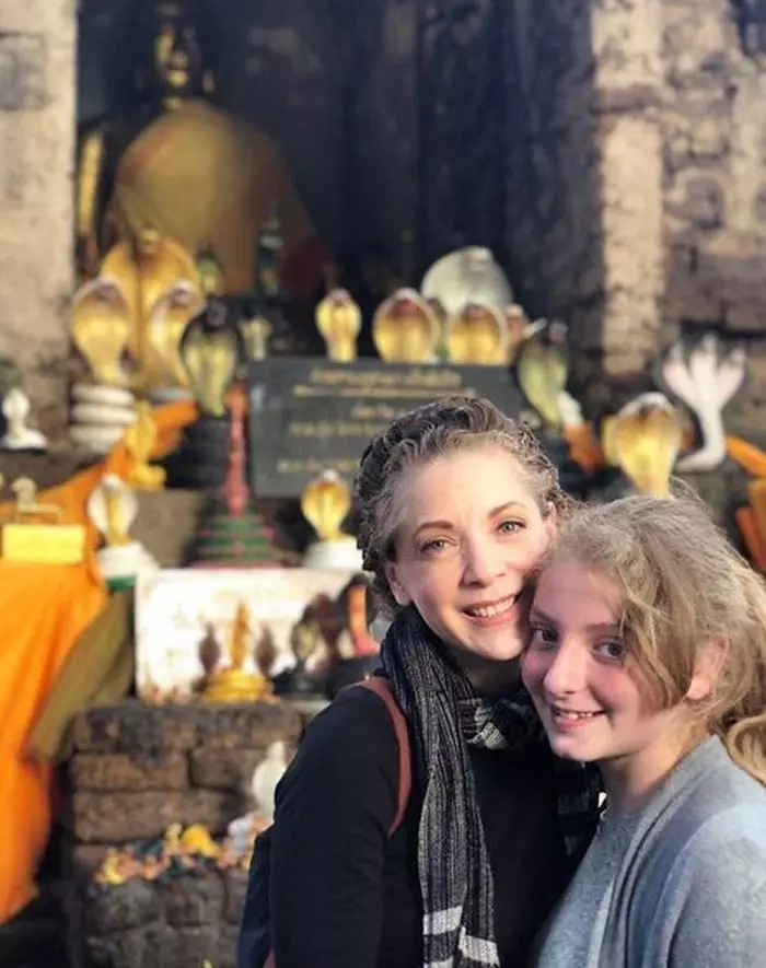 Edith Gonzalez si fetita ei, Constance