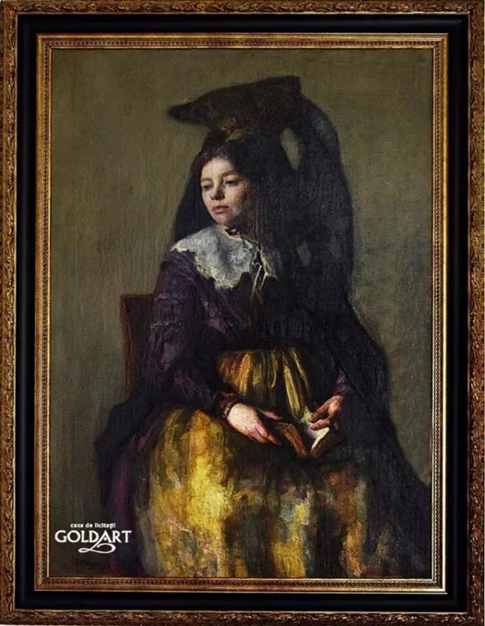 Femeie cu voal spaniol - Samuel Mutzner