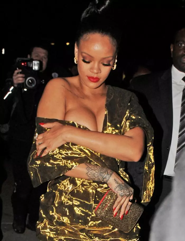 Rihanna arrives at Laylow restaurant in London