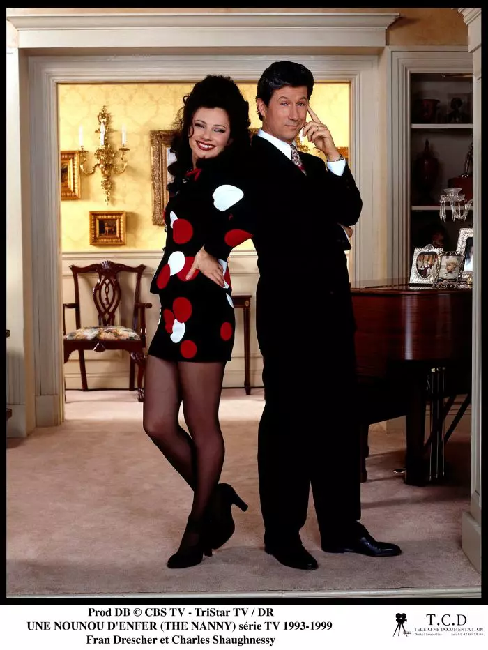 Fran Drescher, alături de partenerul ei din serial, Charles Shaughnessy.