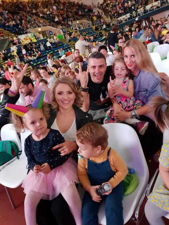 Cornel Ilie și Eliza Suditu, împreună cu fetița lor