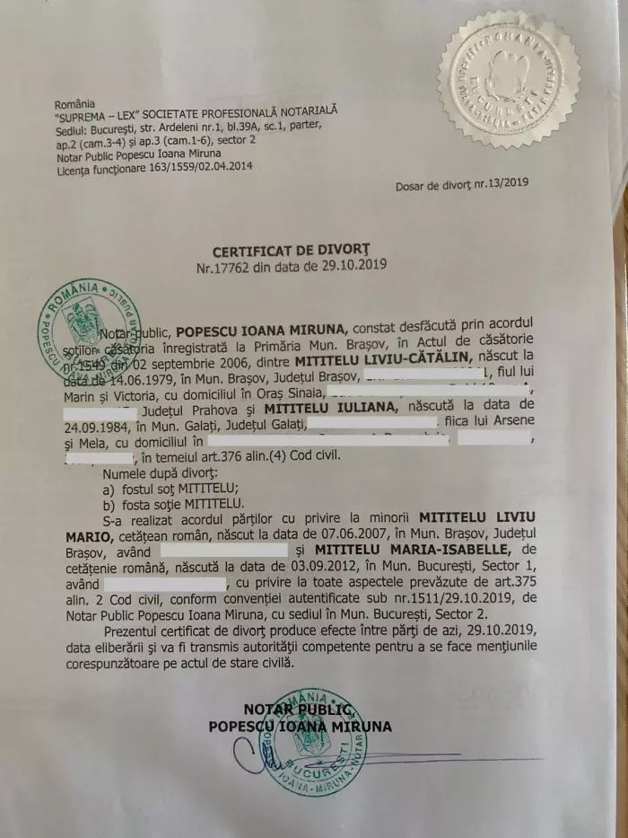 Liviu Guță a divorțat de soția lui