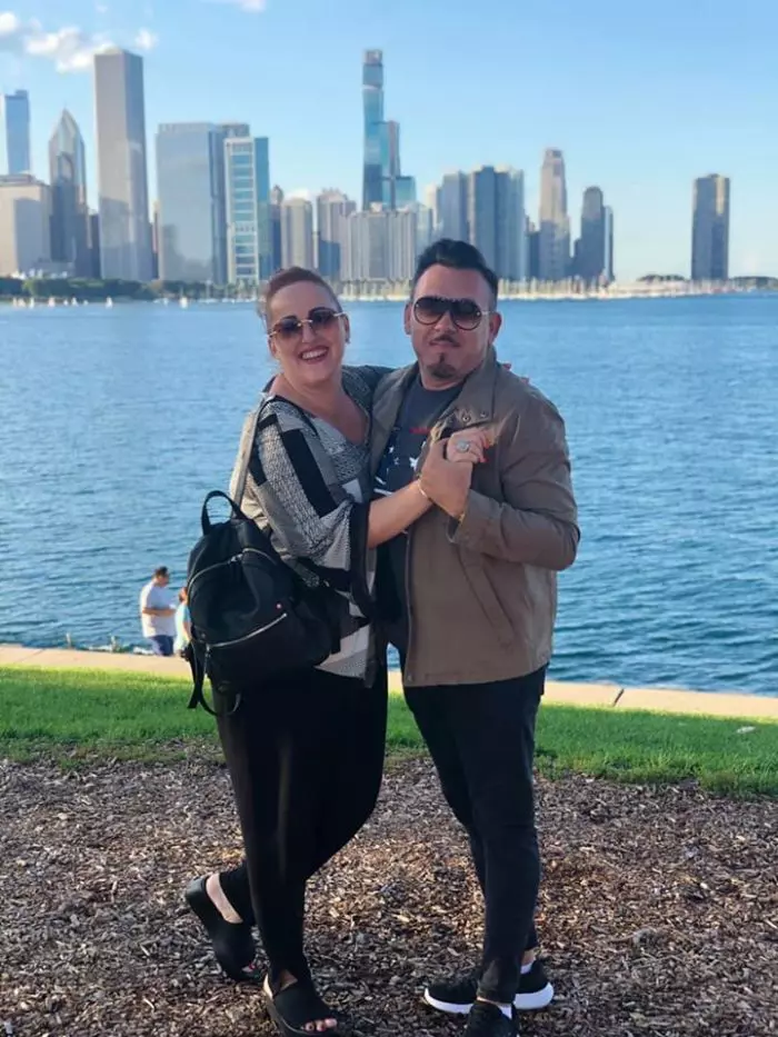 Săndel Mihai și soția sa