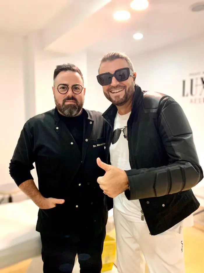 Cătălkin Botezatu și medicul său estetician, Iancu Morad