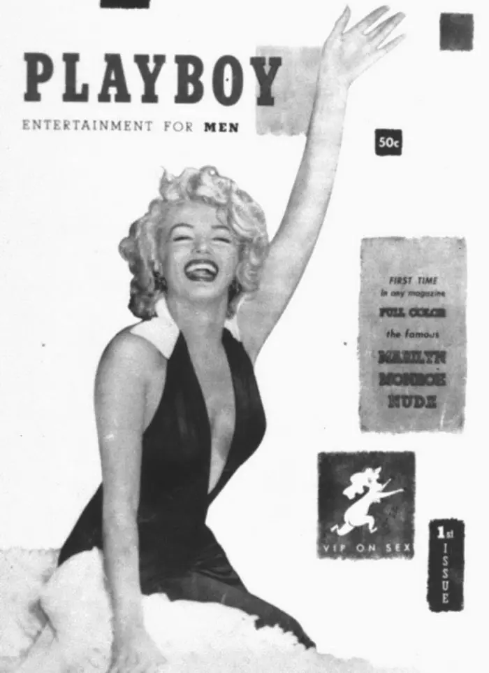 Marilyn Monroe, pe coperta primului număr Playboy, în 1953