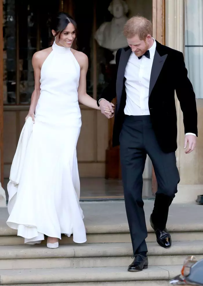 A doua rochie de mireasă a lui Meghan Markle, purtată la recepția de după nuntă