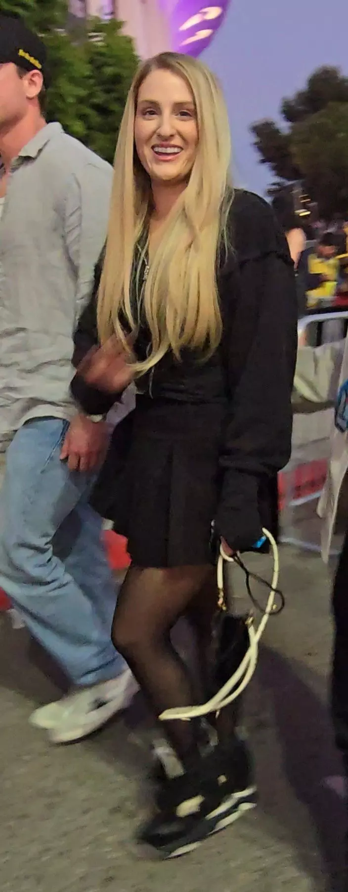 EXCLUSIVE: Meghan Trainor Shows Off Her Slim Figure As She Arrives With Husband Darly Sabara At Olivia Rodrigo Gig In LA - 14 Aug 2024
