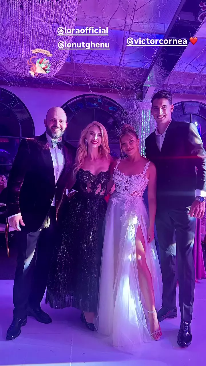 Andreea Bălan și Victor Cornea la nunta dintre Lora și Ionuț Ghenu