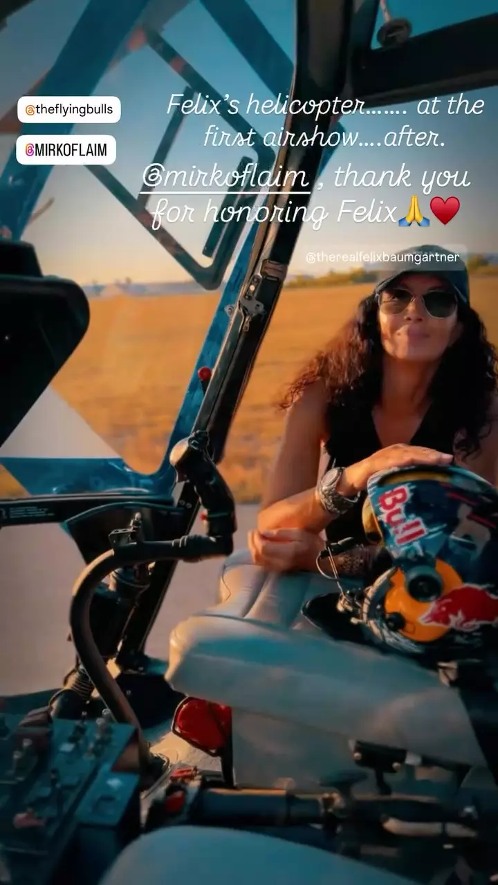 Mihaela Rădulescu în elicopterul lui Felix Baumgartner după moartea lui (3)