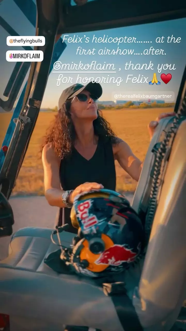 Mihaela Rădulescu în elicopterul lui Felix Baumgartner după moartea lui (4)