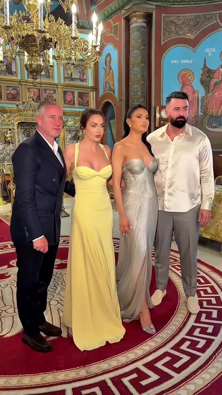 Laurențiu Reghecampf, Corina Caciuc și nașii, la botezul fiului cel mic
