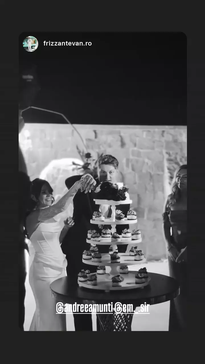 Andreea Munteanu și Emanuel Roșca tortul mirilor