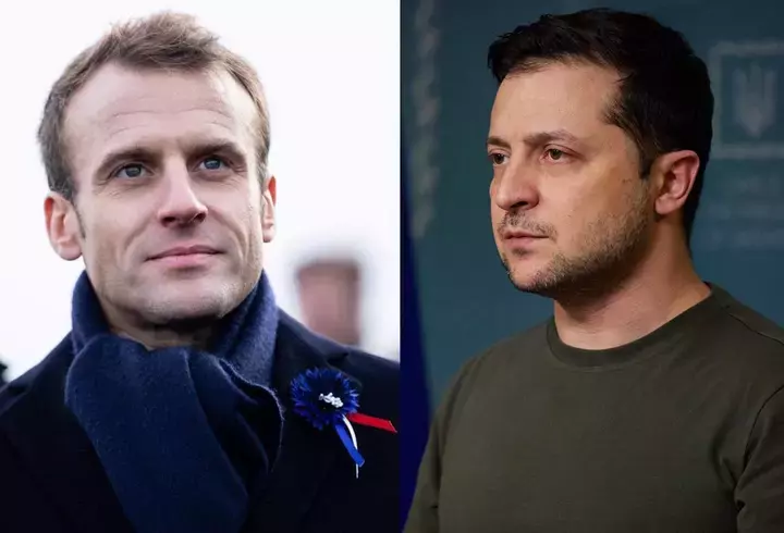 emmanuel-macron-convorbire-zelenski
