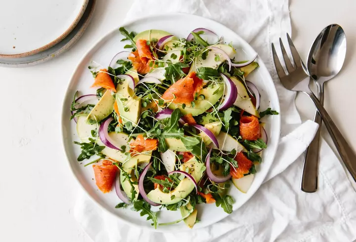 Tagliatelle cu creveți, ciuperci și sos rosé cremos