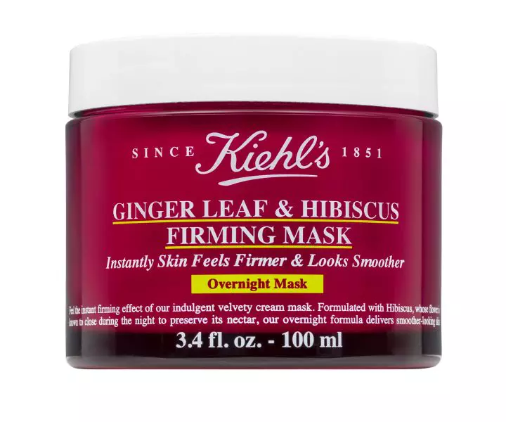 Mască de noapte pentru fermitate, Kiehl’s, Ginger Leaf & Hibiscus Firming Mask, 250 lei