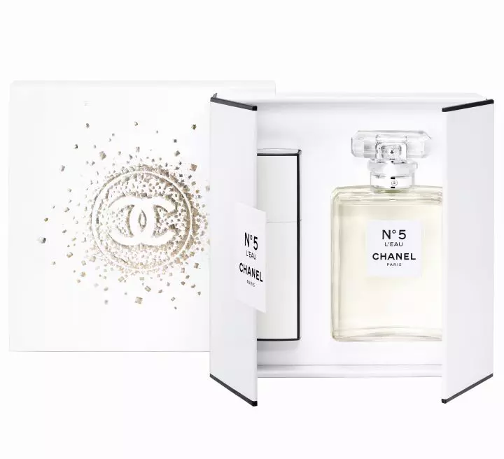Set cadou parfum 100 ml, 20ml Twist and Spray, Chanel,  N°5 L’EAU gift set, 903 lei