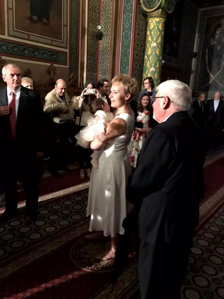 Dana Grecu și-a botezat fetița