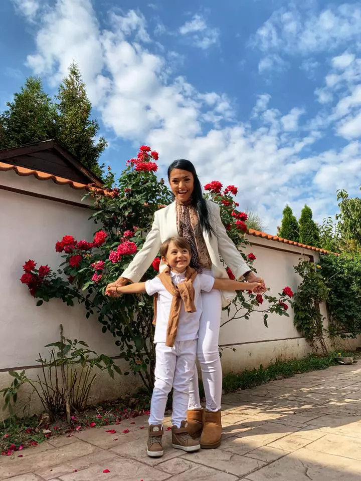 Andreea și David, fiul ei și al lui Cristi Mitrea.