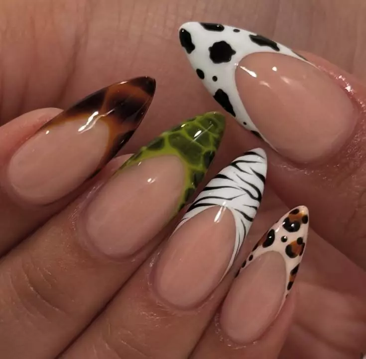 Modele de unghii pentru toamnă 2026 animal print (3)