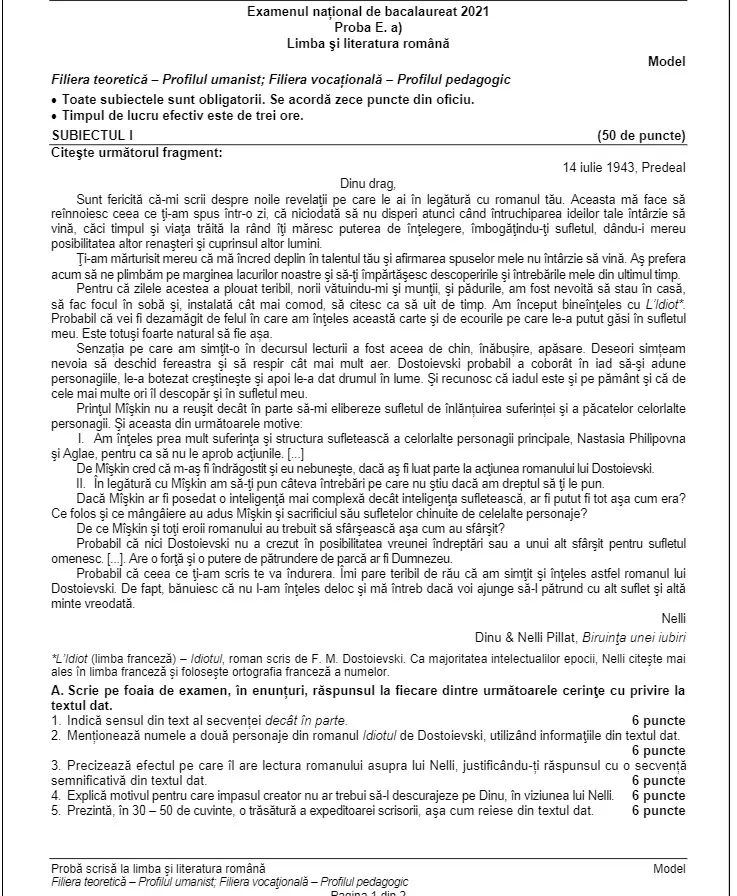 BAC romana 1