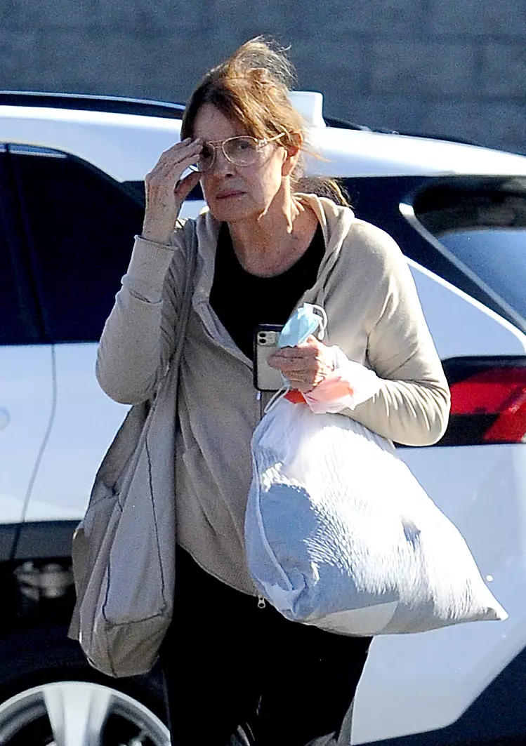 Dallas icon Linda Gray, 81, is photographed in public for the first time in three years as she runs errands near her home in Valencia, California.