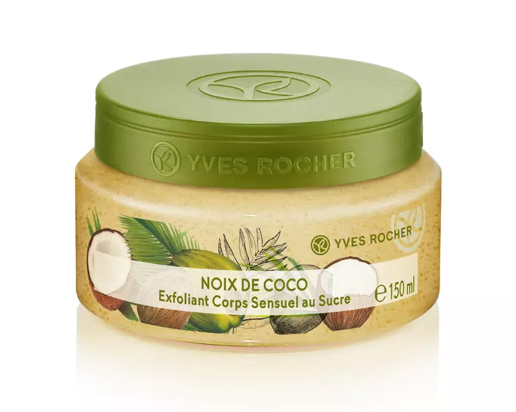 Exfoliant pentru corp, Yves Rocher, Nucă de cocos, 45 lei