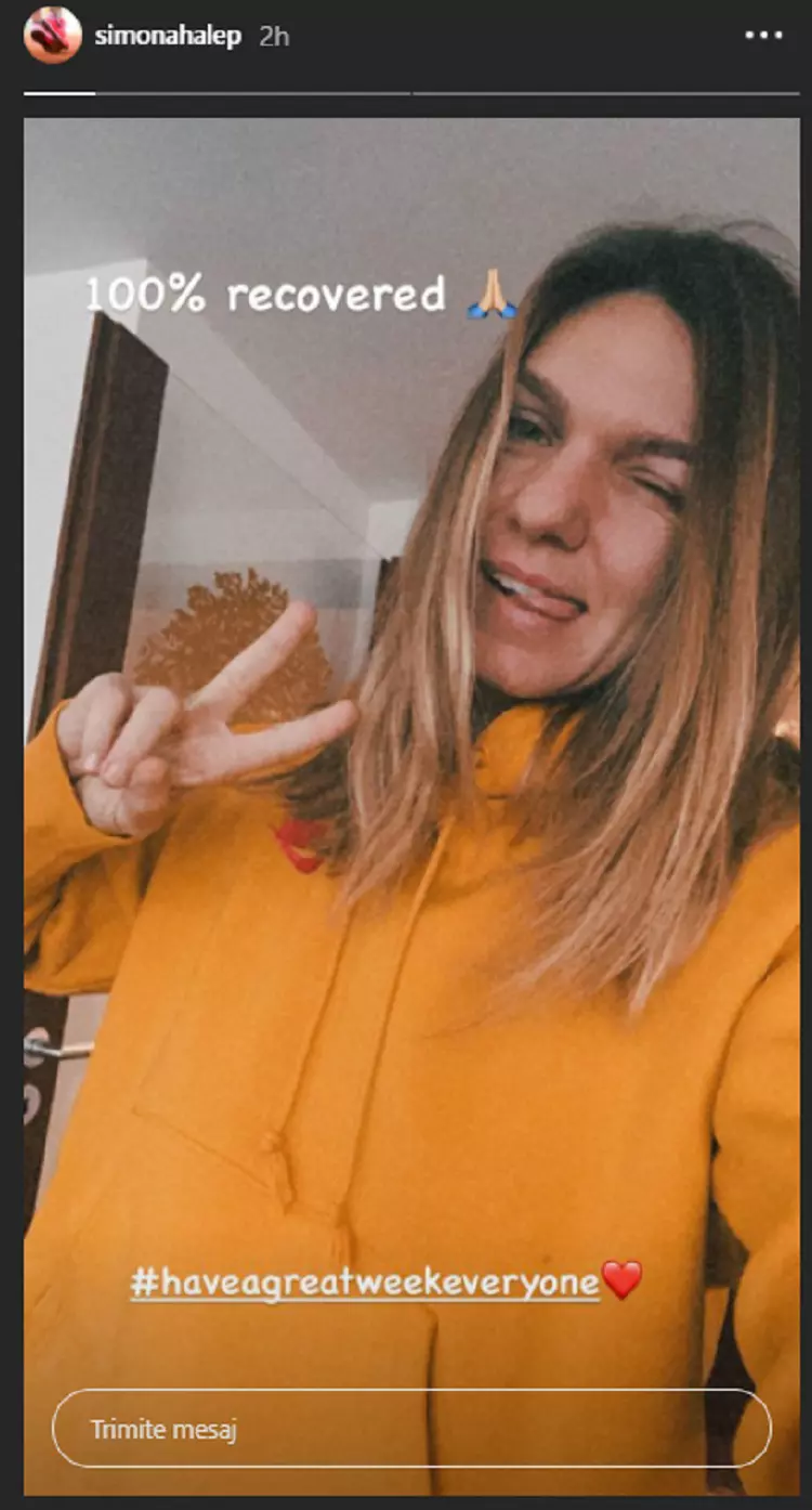 simona halep vindecata covid-19