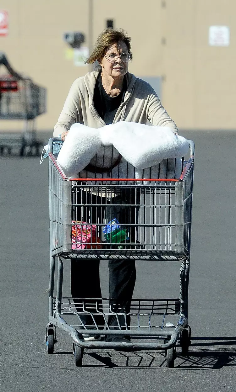 Dallas icon Linda Gray, 81, is photographed in public for the first time in three years as she runs errands near her home in Valencia, California.