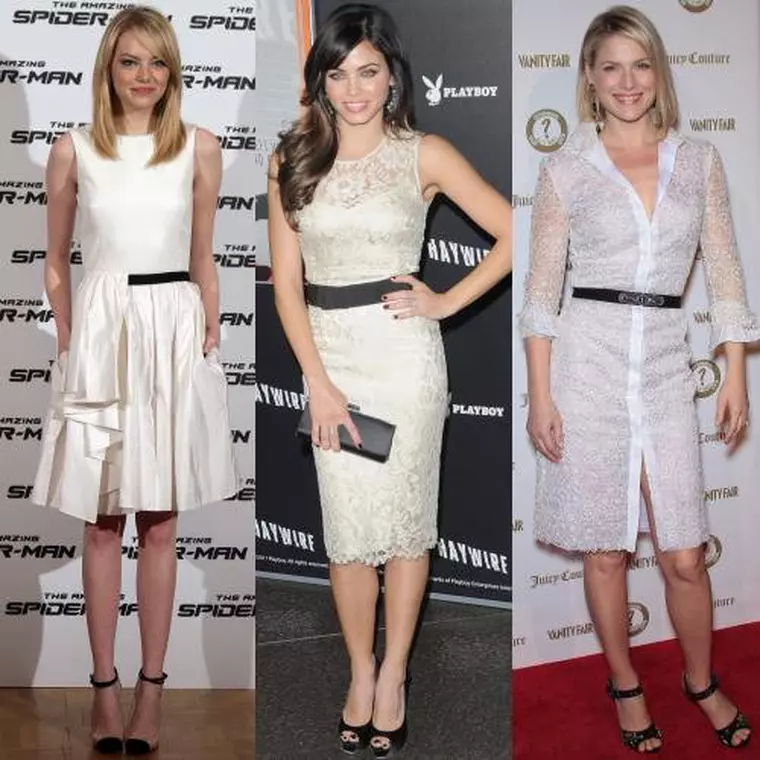 Rochie alba, curea neagra